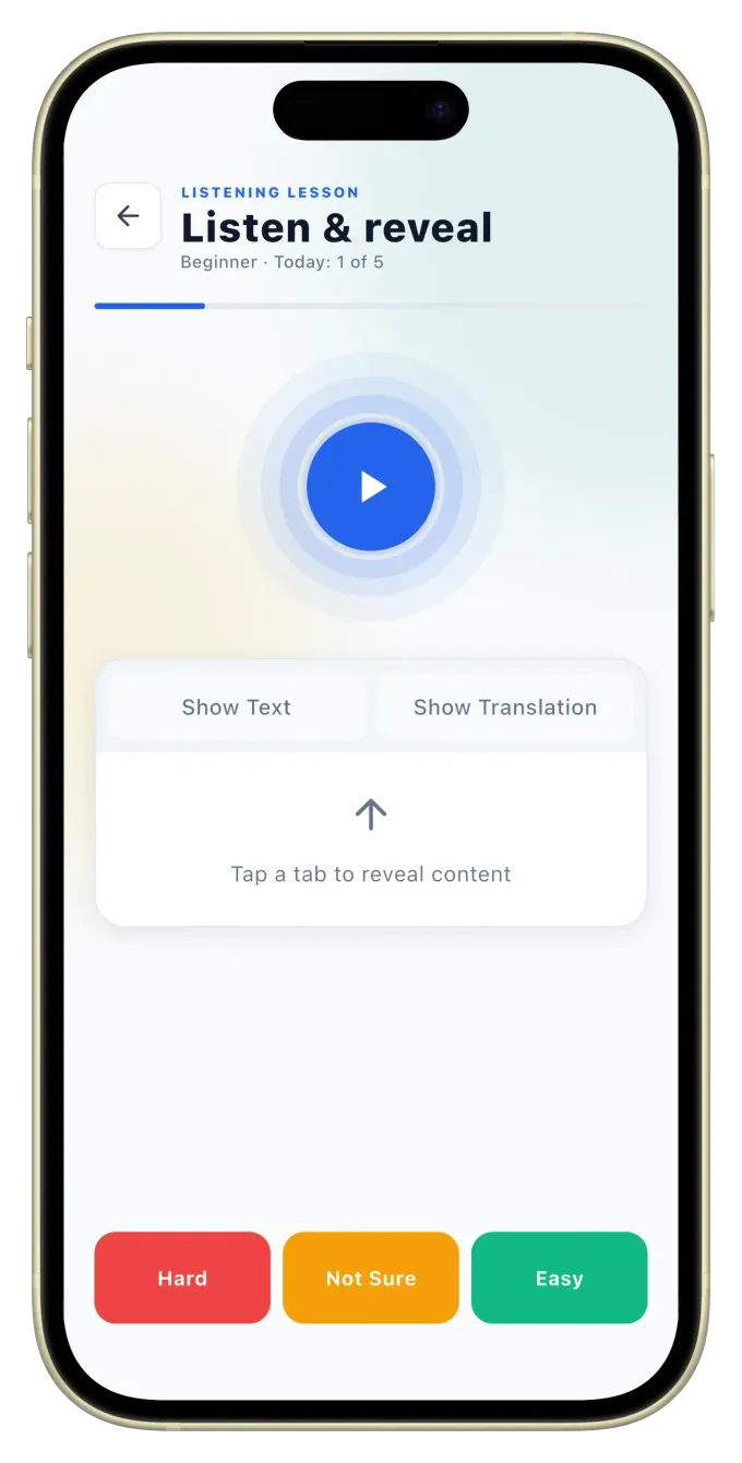 What is inside every listening task