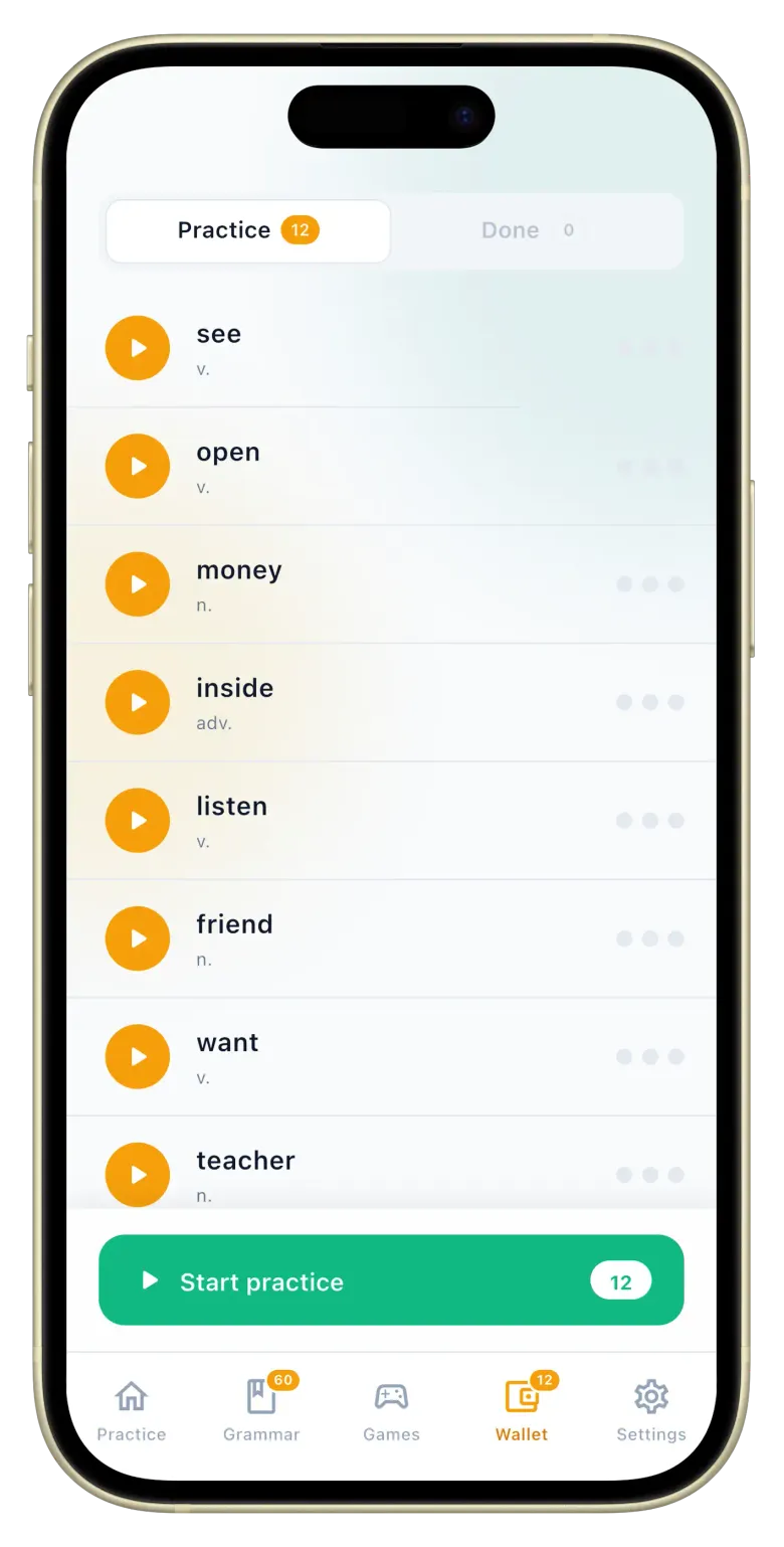 Save Words While Learning a Language, Right as You Meet Them